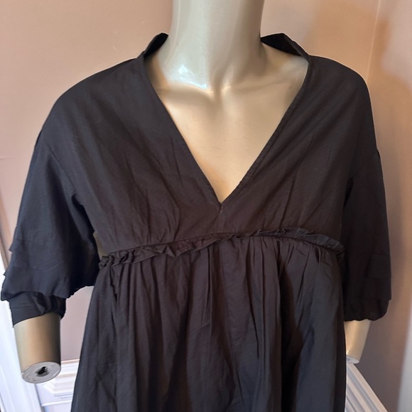 NWT MAEVE ANTHROPOLOGIE Tunic Dress Black Sz XXS - Picture 3 of 5